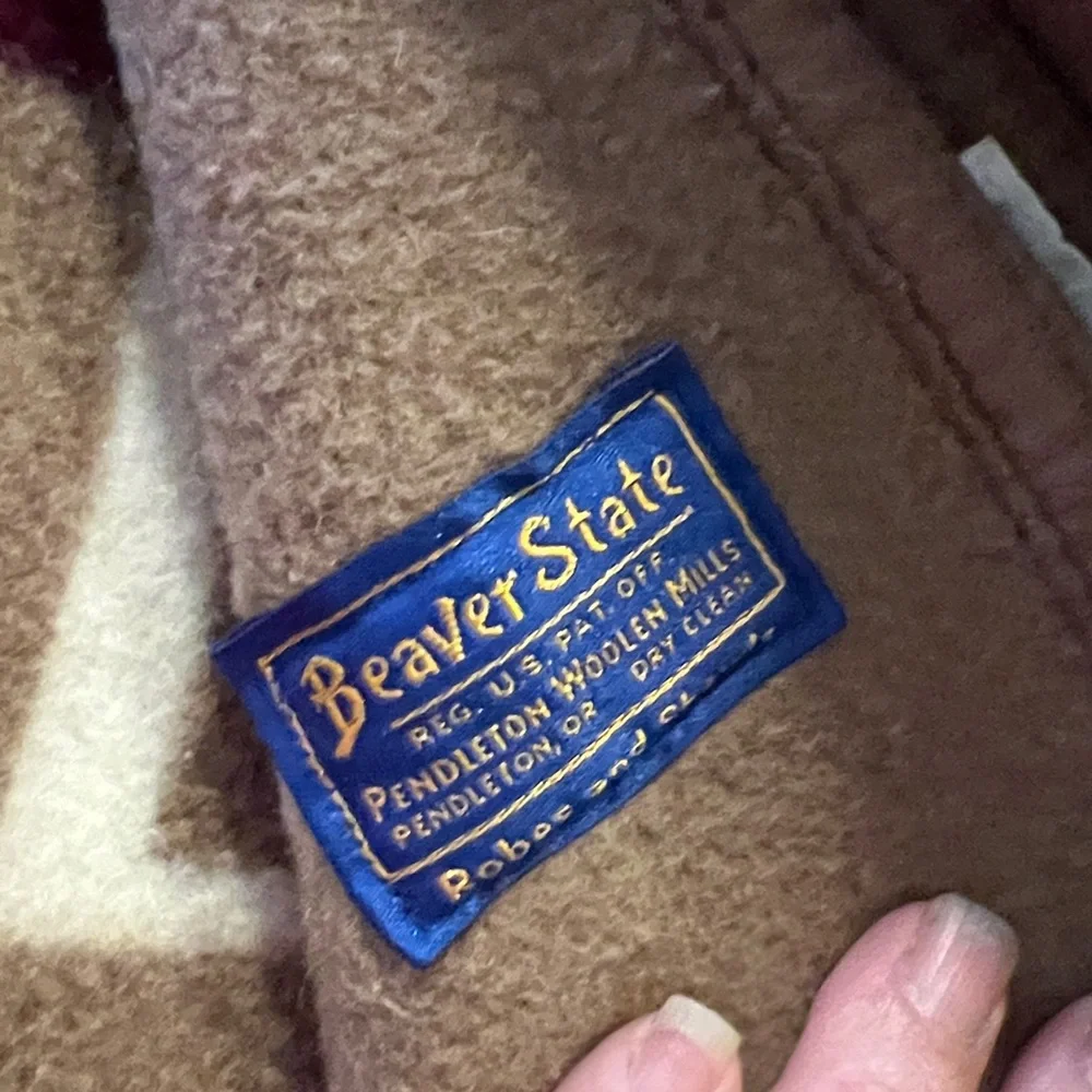 Vintage Pendleton Chief Joseph Beaver State Wool Blanket 64” x 76”